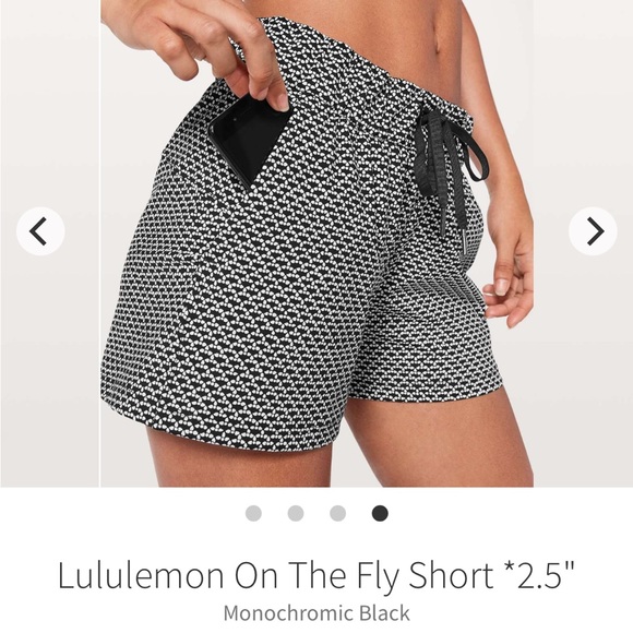 lululemon athletica Pants - Lululemon On TheFly short, Monochromatic Black. Sz 4
